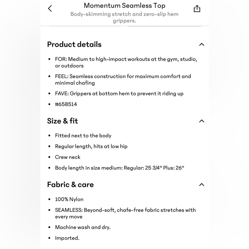 Athleta Momentum Seamless Top - Picture 8 of 8
